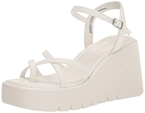 Madden Girl Women's Vaultt Wedge Sandal, White Paris, 7