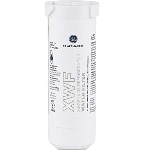 GE XWF Refrigerator Water Filter | Certified to Reduce Lead, Sulfer, and 50+ Other Impurities | Replace Every 6 Months for Best Results | Pack of 1