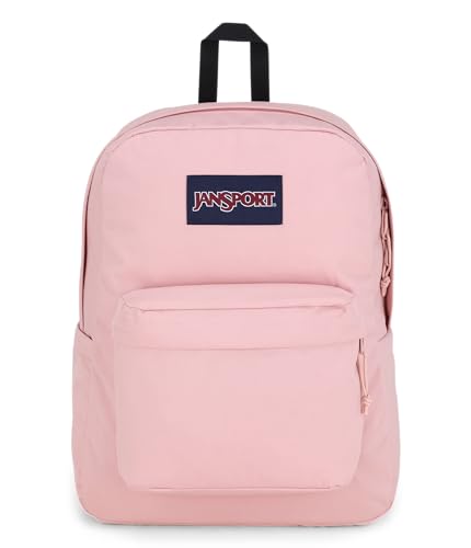 JanSport SuperBreak Backpack - Durable, Lightweight Premium Backpack - Misty Rose