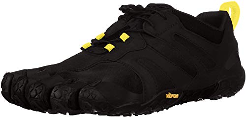 Vibram Men's V 2.0 Trail Running Shoe, Black/Yellow, 43 D EU (43 EU/9.5-10 M US D EU US)