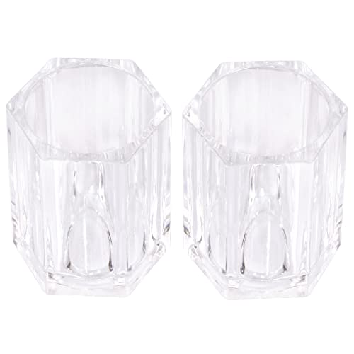 ONLYKXY 2pcs Clear Acrylic Toothpick Holder Elegant Clean For Home Kitchen Storage Gadgets Creative Portable Toothpick Box (Rhombu)