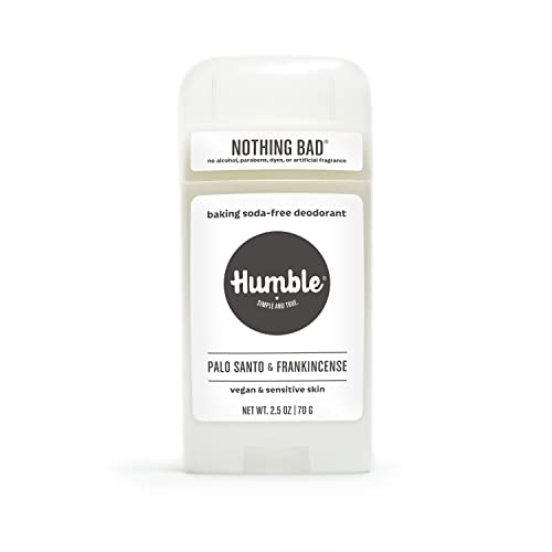 HUMBLE BRANDS Aluminum-Free Deodorant, Vegan and Cruelty- free, Formulated for Sensitive Skin, Palo Santo and Frankincense, 2.5 Ounce (Pack of 1)