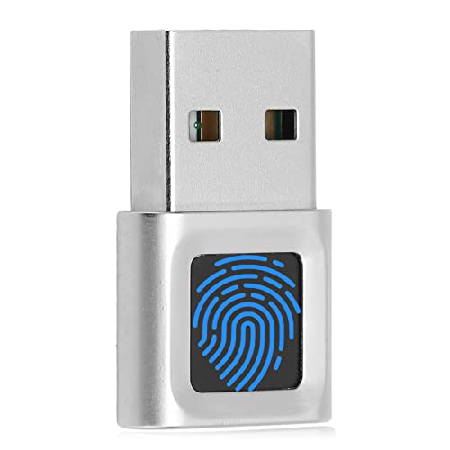 USB Fingerprint Reader Mini Fingerprint Scanner PC Dongle Windows Hello Fingerprint Reader for PC Laptop 360 Degree Touch Speedy Matching Biometric Portable USB Fingerprint Logger for Windows 10/11