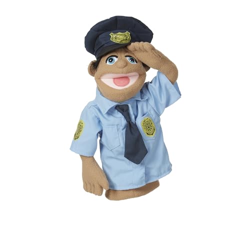 Melissa & Doug Police Officer Puppet (Cyrus ‘Cy’ Wren) with Detachable Wooden Rod