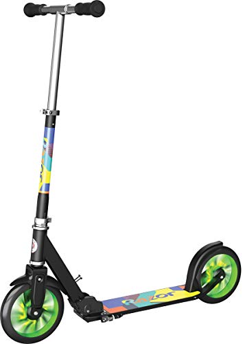 Razor A5 Lux Kick Scooter for Kids Ages 8+ - 8' Urethane Wheels, Anodized Finish Featuring Bold Colors and Graphics, For Riders up to 220 lbs