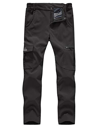 Gopune Women's Waterproof Windproof Outdoor Hiking Snow Ski Insulated Pants (Black,L)