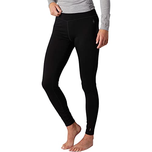 Smartwool Women's Classic All-Season Merino Wool Base Layer — Mid Rise Bottom (Slim Fit) Black