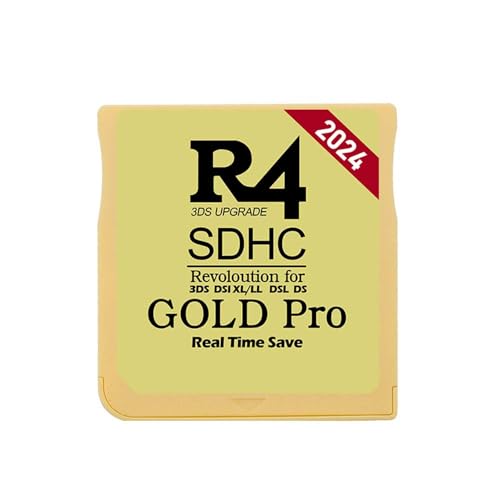2024 R4 SDHC Card Adapter for 3DS DSL XL/LL 2DS DS NDS NDSL Burning Card Game Card Digital Memory Card Flash Card,Gaming Accessories Portable (Gold)