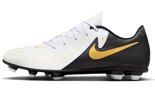 Nike Men's Soccer Football Boots, White Black MTLC Gold Coin, 10 US