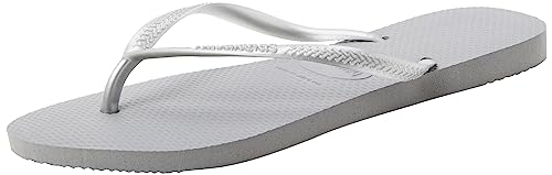 Havaianas Women's Slim Flip Flops, Grey(Steel Grey), 7