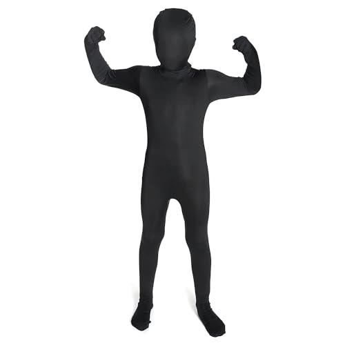 Morphsuits Full Black Bodysuit Kids Costume, Black Morph Suit for Kids, Black Skinsuit Costume, Kids Black Skin Suit, Black Skinsuit Costume, Black Body Suit Kids, Black Kids, Small