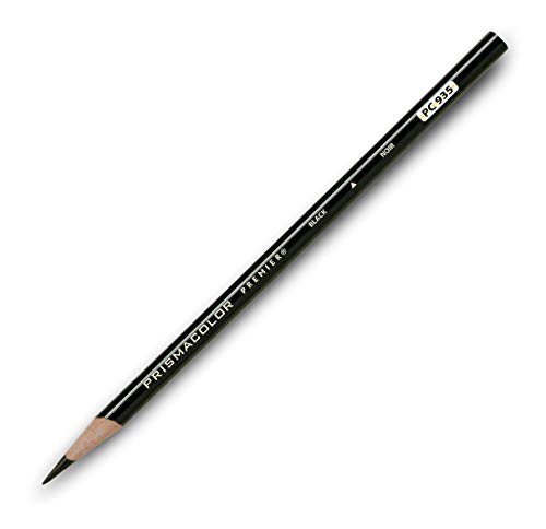 Prismacolor Premier Colored Pencils, Black Lead/Black Barrels, 12 Pack