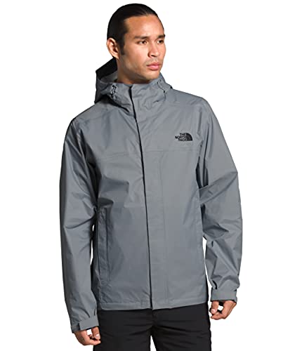 THE NORTH FACE Men’s Venture 2 Waterproof Hooded Rain Jacket (Standard and Big & Tall Size), Mid Grey/Mid Grey/TNF Black, XX-Large