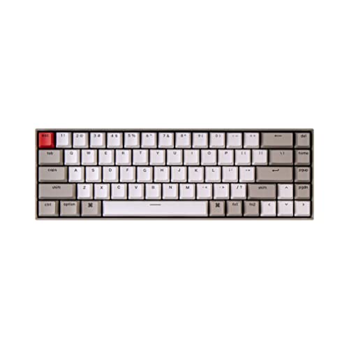 Keychron K6 Hot-Swappable Wireless Mechanical Keyboard for Mac, 65% Compact 68 Keys, Bluetooth, Multitasking, Type-C Wired Gaming Keyboard for Windows Non-Backlit with Keychron Brown Switch