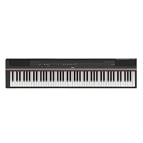 YAMAHA P125 88-Key Weighted Action Digital Piano with Power Supply and Sustain Pedal, Black