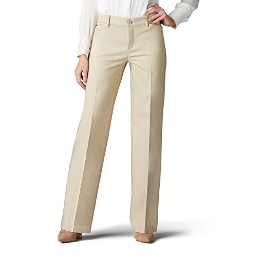 Lee Women's Ultra Lux Comfort with Flex Motion Trouser Pant Bungalow Khaki 8 Medium