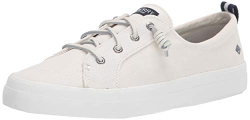 Sperry Women’s Crest Vibe Sneaker, White, 8