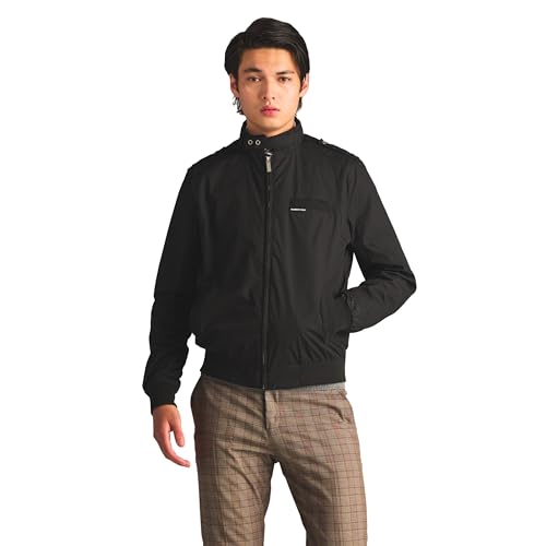 Members Only Men's Classic Iconic Racer, Slim Fit Jacket (Black, Large)