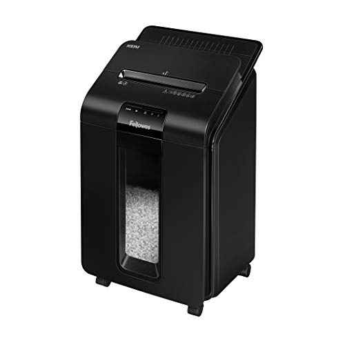 Fellowes AutoMax Micro-Cut 100M Commercial Office Auto Feed 2-in-1 Paper Shredder with 100-Sheet Capacity