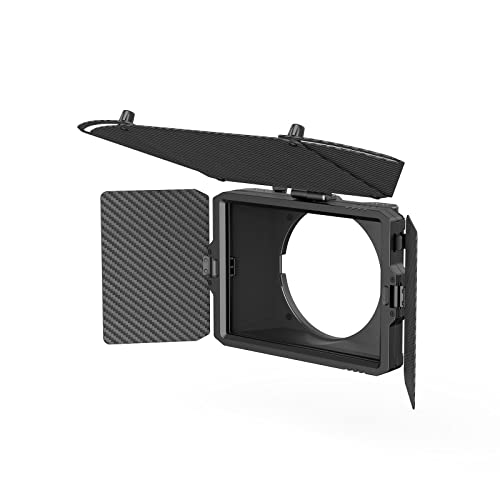 SMALLRIG Mini Matte Box Pro for Mirrorless DSLR Cameras, Come with 4 x 5.65 Filter Trays and 67mm/72mm/77mm/82mm-95mm Adapter Ring - 3680