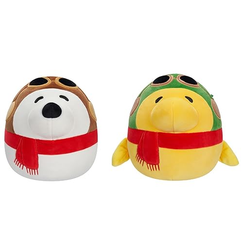 Squishmallows Original Peanuts 8-Inch Aviator Snoopy and Aviator Woodstock 2-Pack Plush - Little Ultrasoft Official Jazwares Plush - Amazon Exclusive