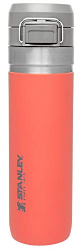 Stanley Quick Flip GO Water Bottle 24 OZ | Push Button Lid | Leakproof & Packable for Travel & Sports | Insulated Stainless Steel | BPA-Free | Guava