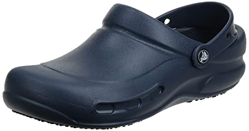 Crocs Unisex-Adult Bistro Clog, Slip Resistant Work Shoe, Navy, 13 Women/11 Men