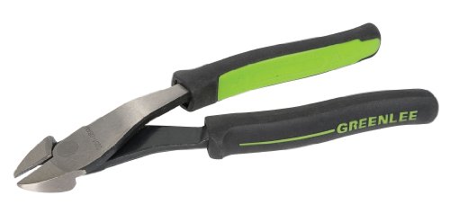 Greenlee 0251-08AM High Leverage Diagonal Cutting Pliers, Angled Molded Grip, 8'