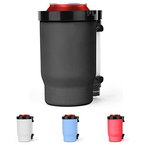 Portable Can Cooler/Cup With A Detachable, Bnesi 2 Pcs Expandable, Hose To Funnel Your Drink (Black)