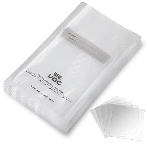Wevac Vacuum Sealer Bags 100 Quart 8x12 Inch for Food Saver, Seal a Meal, Weston. Commercial Grade, BPA Free, Heavy Duty, Great for vac storage, Meal Prep or Sous Vide
