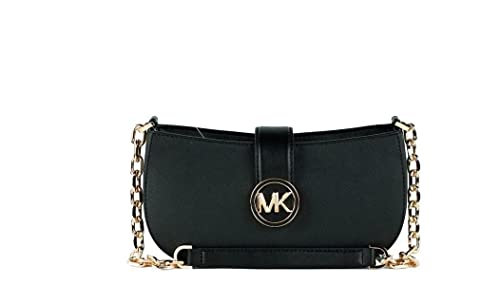 Michael Kors Carmen XS Leather Pouchette Shoulder Bag (Black)