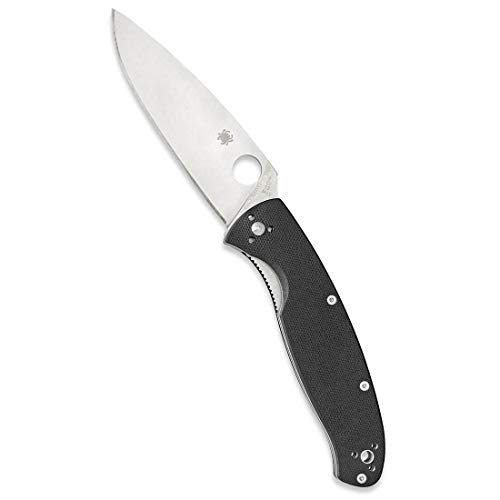 Spyderco Resilience Folding Pocket Knife with 4.20' 8Cr13MoV Stainless Blade and G-10 Handle - PlainEdge - C142GP