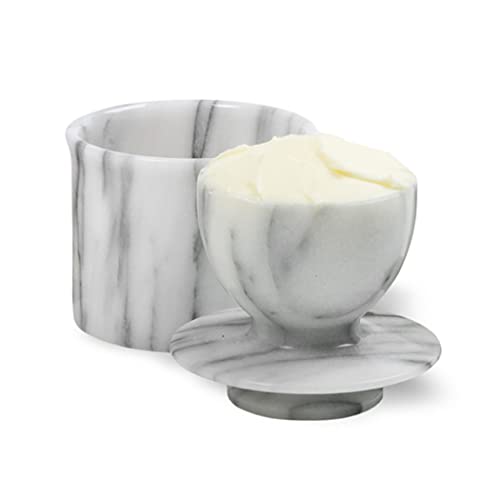 Norpro Marble Butter Keeper,Off-White