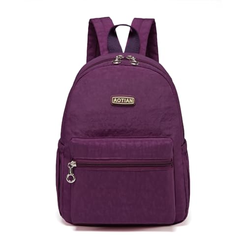 AOTIAN Mini Lightweight Backpack Durable Travel Hiking Women and Girls Small Daypack, 7 Liters Purple