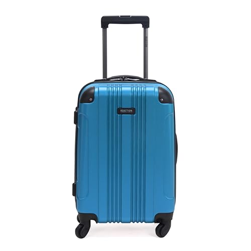 Kenneth Cole REACTION Out of Bounds Lightweight Hardshell 4-Wheel Spinner Luggage, Teal, 20-Inch Carry On