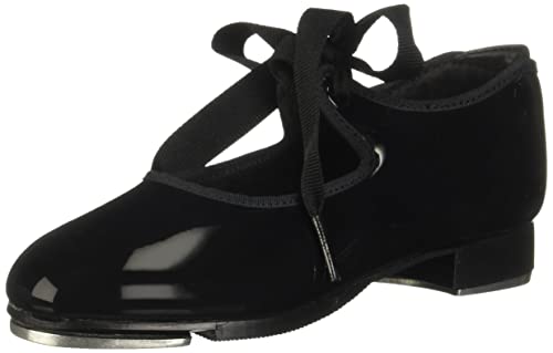 Capezio girls Jr. Tyette Tap Shoe, Black Patent, 13.5 W US Little Kid