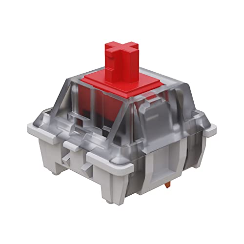 Gateron KS-9 RGB Mechanical MX Type Key Switch - Clear top (90 Pcs, Red)