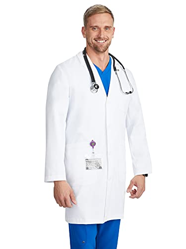 healing hands White Lab Coat Men 6 Pocket Full Length 5151 Luke Mens Lab Coat The White Coat Minimalist Collection White L