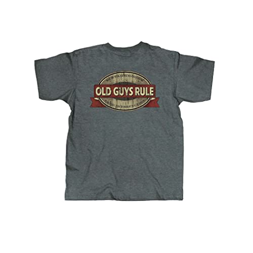 Old Guys Rule Mens Vintage Goods Aged To Perfect T-Shirt X-Large Charcoal