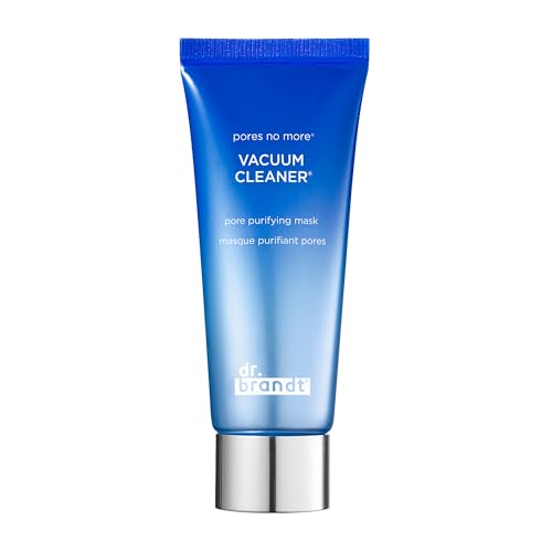 Dr. Brandt Pores No More Vacuum Cleaner - Pore-Purifying Mask Unclogs and Shrinks Pores, Absorbs Excess Oil to Visibly Reduce Shine - 1 oz / 30 g