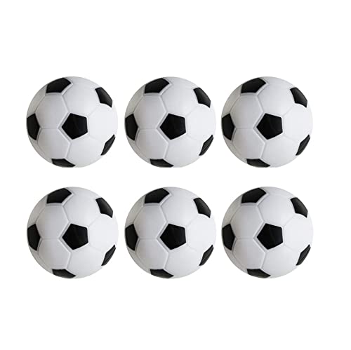 Harapu Foosball Table Replacement Foosballs, 36mm Game Table Size Black and White Tabletop Sports Soccer Balls - 6 Pack