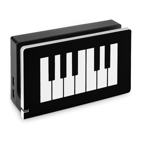 Piano Keys PC Hard Face Plate Cover Compatible with Switch Charging Dock Slim Shell Anti-Scratch Case