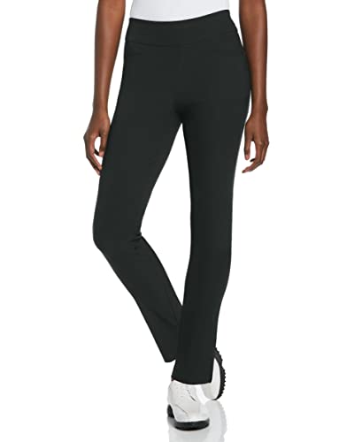 PGA TOUR Women's Regular Pull-on Golf Pant with Tummy Control (Size X-Small-Xx-Large), Black