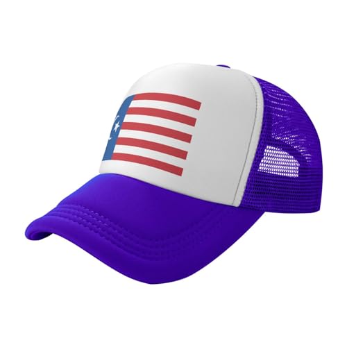 Bandera Front Alliberament Cham Mesh Trucker Driver Cap Breathable Adjustable Dad Hat Purple