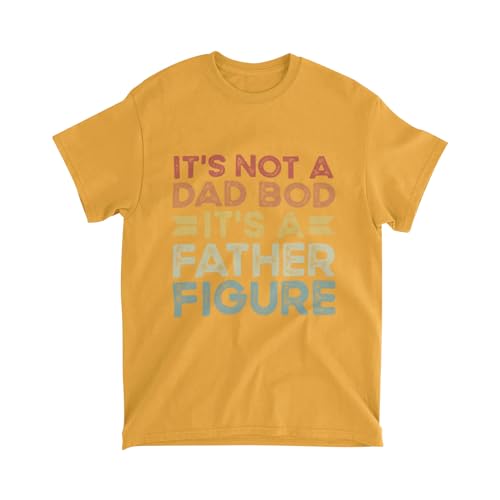 Mens Father's Day Shirt Dad Gift Funny Printed Short Sleeve Tshirt Shirt Casual Summer Gift Tees for Dad, Fathers Day Present Gift for Men Gift for Dad Tops Pullovers(Yellow1,X-Large)