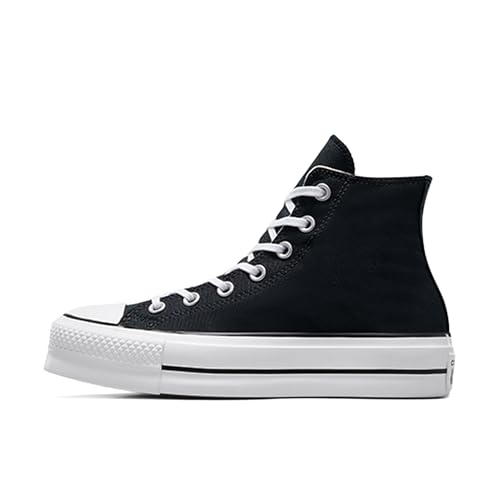 Converse Women's Chuck Taylor All Star Lift High Top Sneakers, Black/White/White, 8 Medium US
