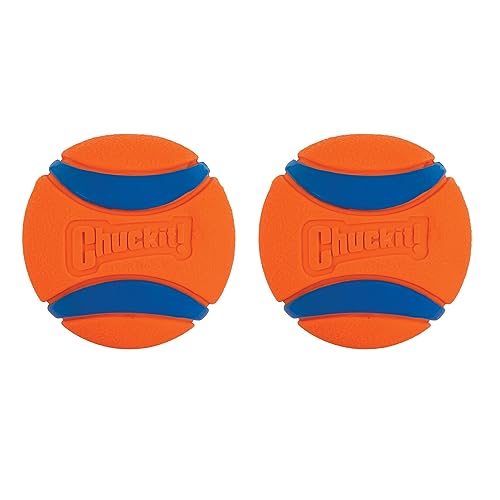 Chuckit! Ultra Ball Dog Toy, Medium (2.5 Inch Diameter) Pack of 2, for breeds 20-60 lbs