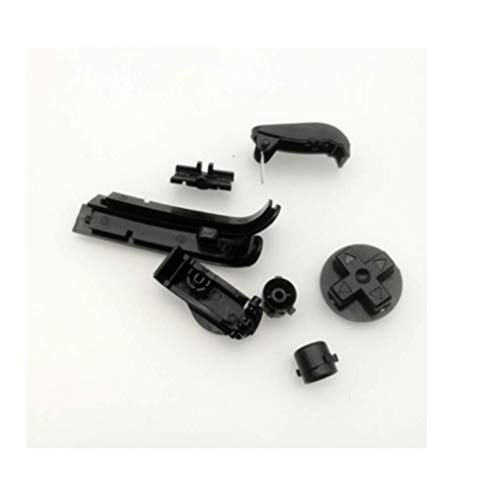 Replacement Set Shoulder L R A B Buttons Keypads D-Pad Button Power ON Off Buttons for Gameboy Advance GBA (Black)