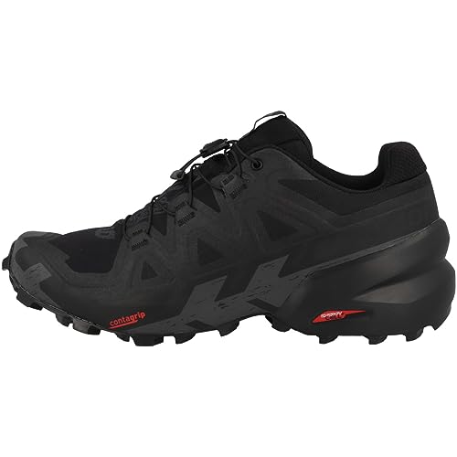 Salomon Men's Speedcross 6 Sneaker, Black/Black/Phantom, 11