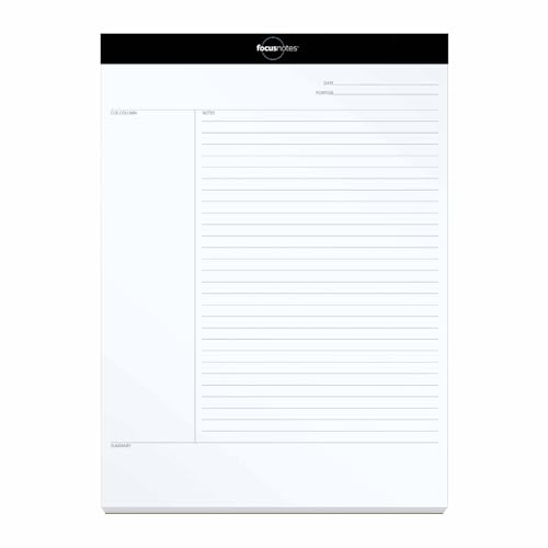 Oxford FocusNotes Writing Pad, 8-1/2' x 11-3/4', 50 Sheets (77103)